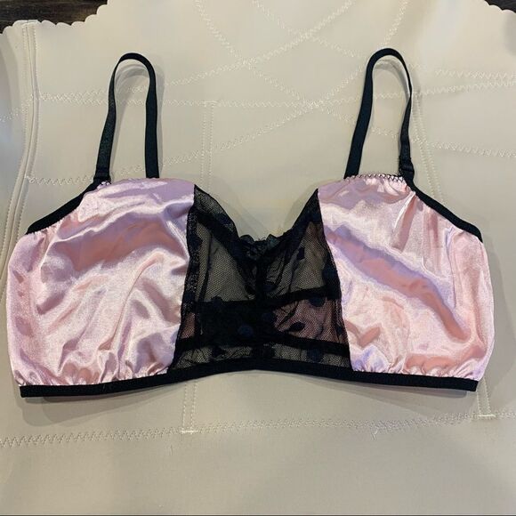 Shein Pink and Black Bra Size Large No padding - Picture 1 of 6